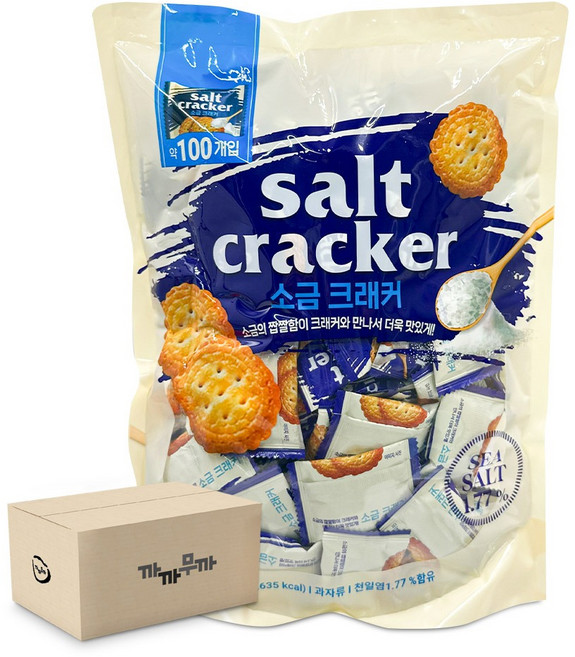 소금 크래커 500g 대용량 크래커 간식, 12개