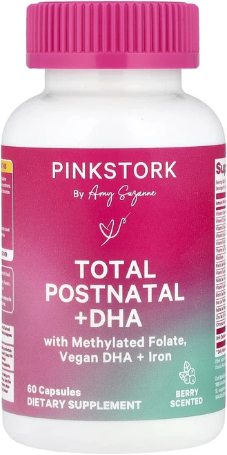 프리미엄상품 Pink Stork 토탈 산후 + DHA 캡슐 60정 부모님챙기세요, Pink Stork 토탈 산후  DHA 캡슐 60정, 1개 - 쿠팡
