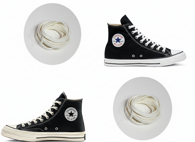 신발끈 컨버스 호환 신발끈 운동화끈 런닝화끈 척테일러 호환, 1세트, 8mm아이보리 150