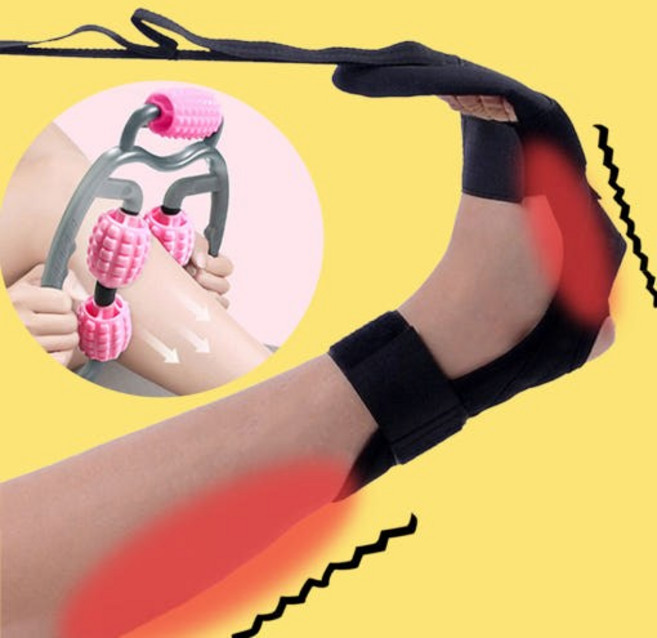 자다가 임산부 종아리 쥐 다리 근육 경련 발 스트레칭 스트랩(1+1) 레그릴렉서