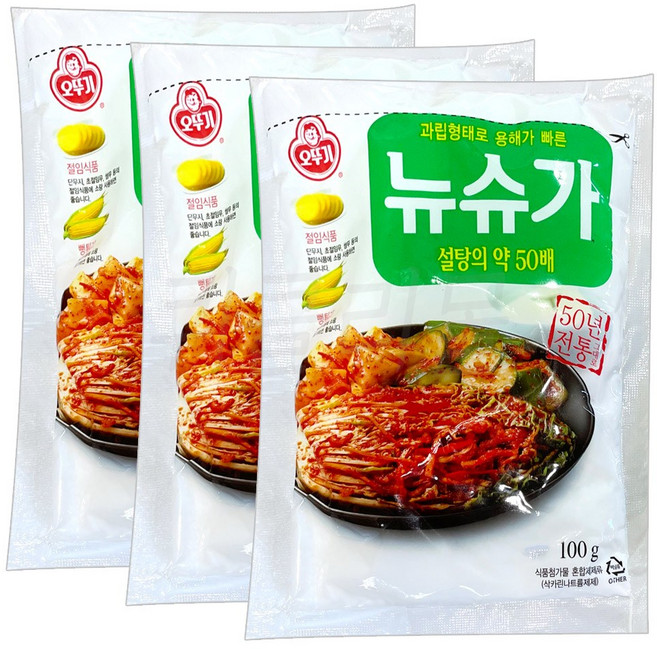 오뚜기 뉴슈가분말, 100g, 3개