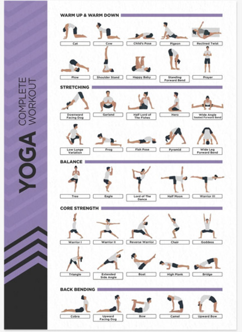 운동포스터 운동방법 운동리스트 홈트 웨이트 짐볼방법 펠트 패브릭포스터, FB_운동리스트_02 기본요가동작, A2