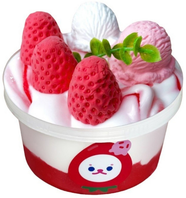 딸기 젤라또 슬라임, 200g, 1개, 레드