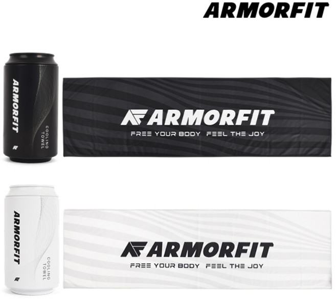 아머핏 쿨링 타올 쿨타올 스포츠 타월 수건 냉감 땀수건 헬스, 아머핏 쿨 코어 타올 (블랙)