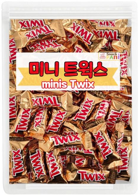 스낵파니 트윅스 미니 초콜릿 초코바 50개입, 1개