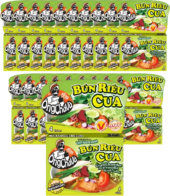 베트남 옹차바 쌀국수 큐브 분리꾸아(해물쌀국수), 20개, 126g