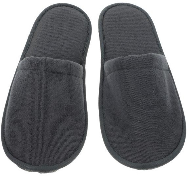 6쌍 두꺼운 슬리퍼 일회용 통기성 호텔 파티 블랙 컬러 소프트 페디큐어 여행 샌들 천 실내