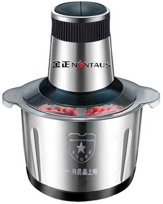 新飞 電動絞肉機 5公升大容量多功能碎肉料理器, 5公升不銹鋼碗單刀頭, 5公升