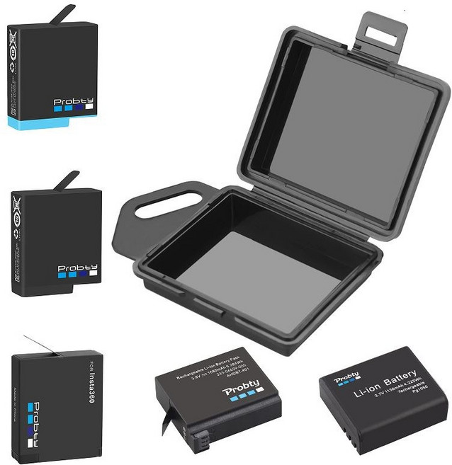 고프로 고프로8 배터리 히어로5 6 7시리즈 공용, 1개, 배터리케이스2PCS