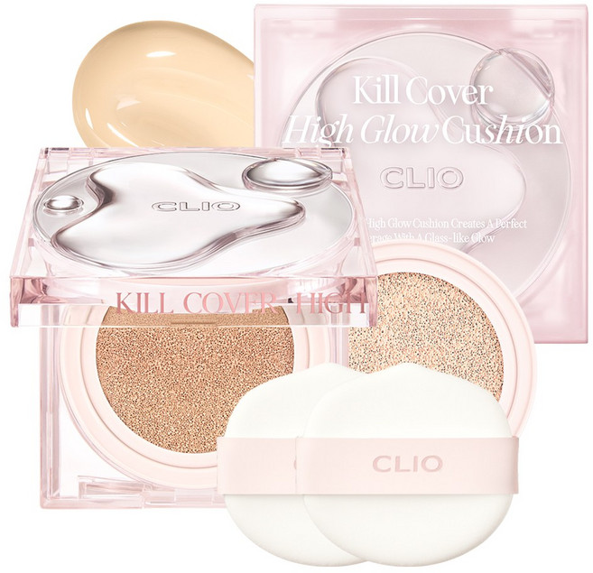 클리오 킬커버 하이 글로우 쿠션 기획세트(본품+리필+퍼프2매), 3 리넨, 1개