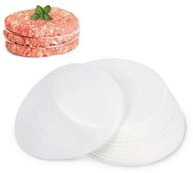GWHOLE 500pcs Wax Paper Non-Stick Hamburger Patty Paper Food Grade BBQ Grill Waxed Stencil Sheet, 1개