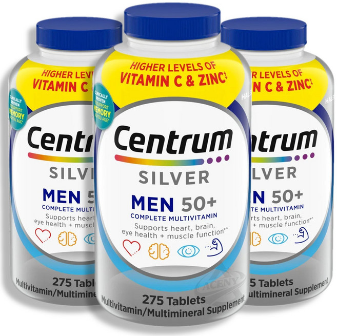Centrum 센트룸 실버 남성용 멀티비타민 275정, 3개