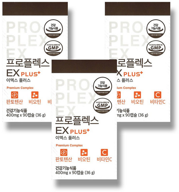 프로플렉스 EX PLUS 1병 (1 개월분), 90정, 3개