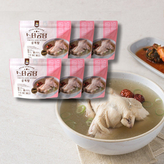 찹쌀 삼계탕 국내산 생닭 금산인삼 국산 찹쌀 닭발 육수로 우려낸 진짜 삼계탕, 1.2kg, 10개