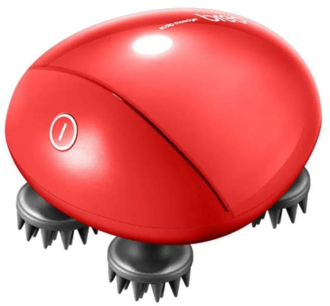 브레오 두피 마사지기 스칼프 마사지 맛사지 기계 전동 방수 mini scalp, 레드