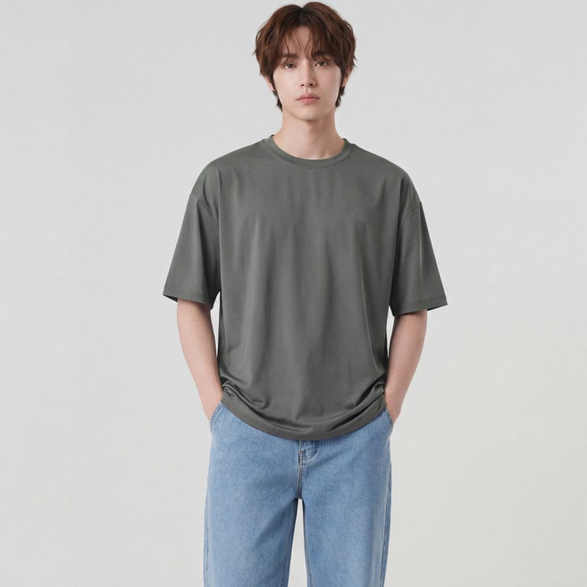 남녀공용 무지 에어로 줌 스트레치 반팔 티셔츠 기본 데일리 반팔티