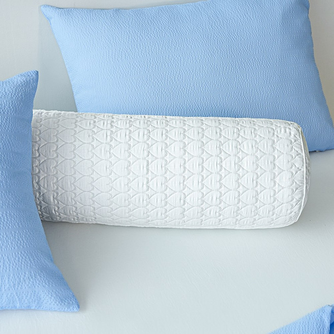 온기브 하트 쿨링 여름 듀라론정품 냉감 바디필로우 +솜세트, 화이트