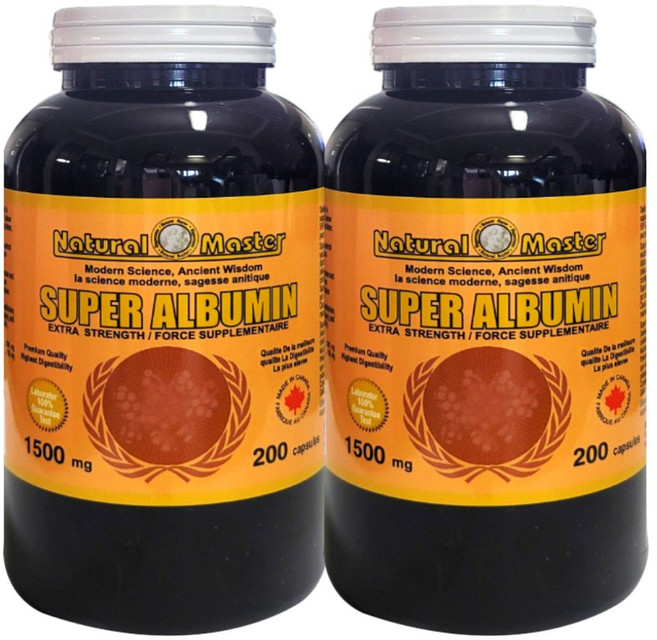 캐나다 네츄럴마스터 슈퍼 알부민 200캡슐 2개 먹는 직구 SUPER ALBUMIN, 200정