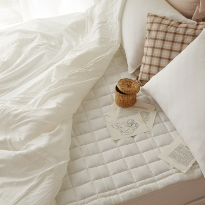 모달 100 침대패드 누빔 매트리스 이불 깔개 돌침대 패드 SS