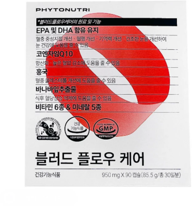 파이토뉴트리 블러드 플로우 케어 48g, 90정, 5개 - 쿠팡