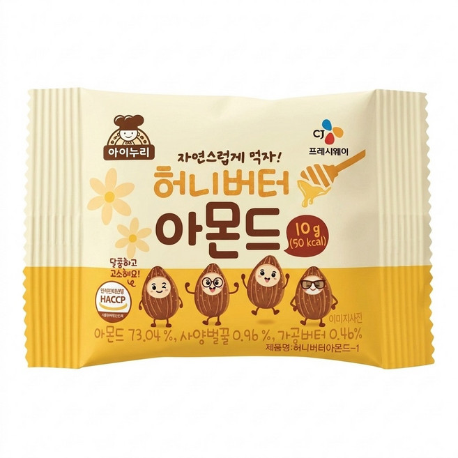 이츠웰 아이누리 허니버터 아몬드, 10g, 40개