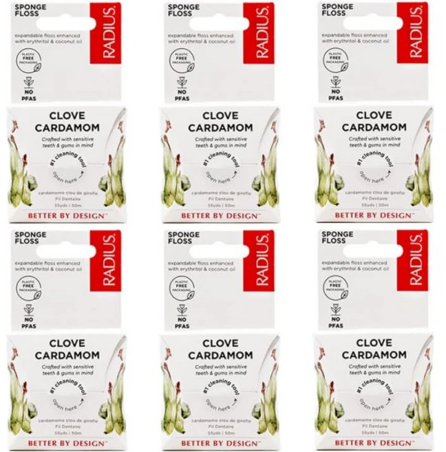 플라그 퇴치를 위해 설계된 RADIUS 치실 천연 무향 실크 33야드 퇴비화 및 자극적은성분 구강 관리 3팩, 1개 - 쿠팡