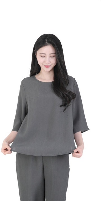 (인견총각) 풍기인견 블라우스 5컬러 여성 엄마 할머니 시원한 외출복 실내복 데일리 가족 바캉스 휴가룩