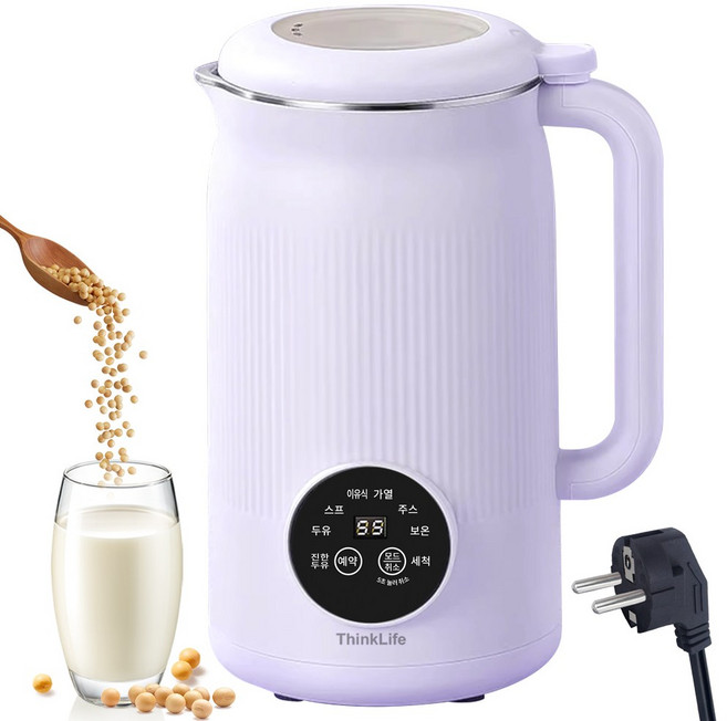 원터치 대용량 자동세척 가열 두유제조기 보온 저소음 가정용 믹서 메이커 건강식, B타입
