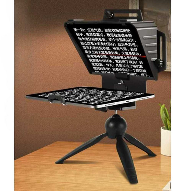텔레 프롬프터 스마트폰 태블릿 자막기 모니터 유튜브, T6 텔레프롬프터, 1개