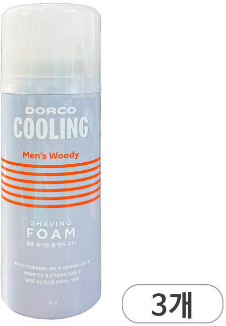 도루코 페이스 쉐이빙폼 면도거품, 74ml, 3개