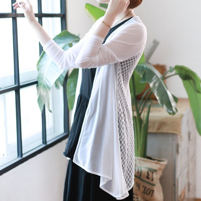 [웬디즈갤러리]쿨 시스루 롱 가디건 JCD002