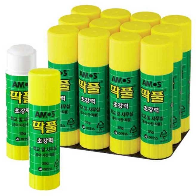 [AMOS] 고체풀 딱풀 35g 낱개, 단품