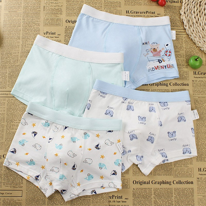 Annie 男童萊卡純棉四角內褲