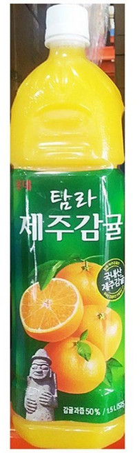 롯데 제주감귤주스 1.5L 12개 감귤주스 과일음료