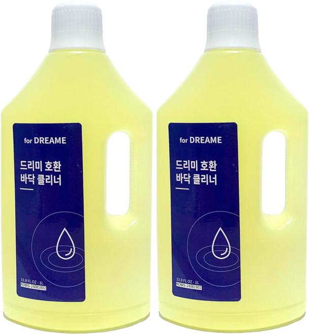 드리미 로봇청소기 전용 세제 클리너 소모품 호환 1L, 2개, 드림클리너