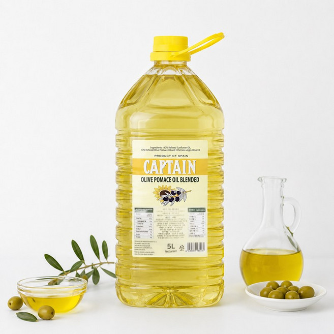 CAPTAIN 라이트 혼합 포마스 올리브오일 5L 캡틴, 3개