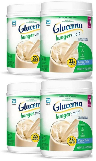 Glucerna 글루서나 헝거 스마트 클래식 바닐라 파우더 635g, 4개