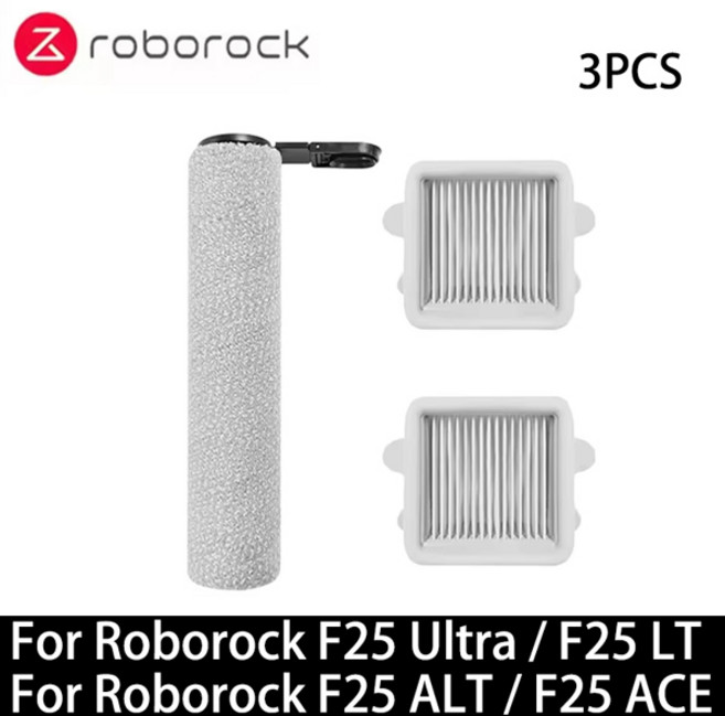 Roborock F25 Ultra / F25 LT / ALT ACE 진공 청소기 롤러 브러시 HEPA 필터 부품 액세서리, [02] 3PCS