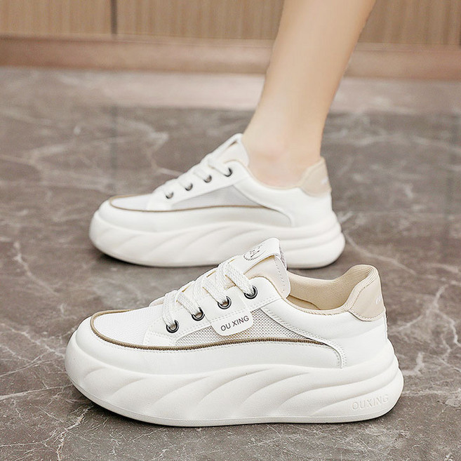 Modern Fashion 여성 키높이 운동화 볼넓은 통기성 스니커즈