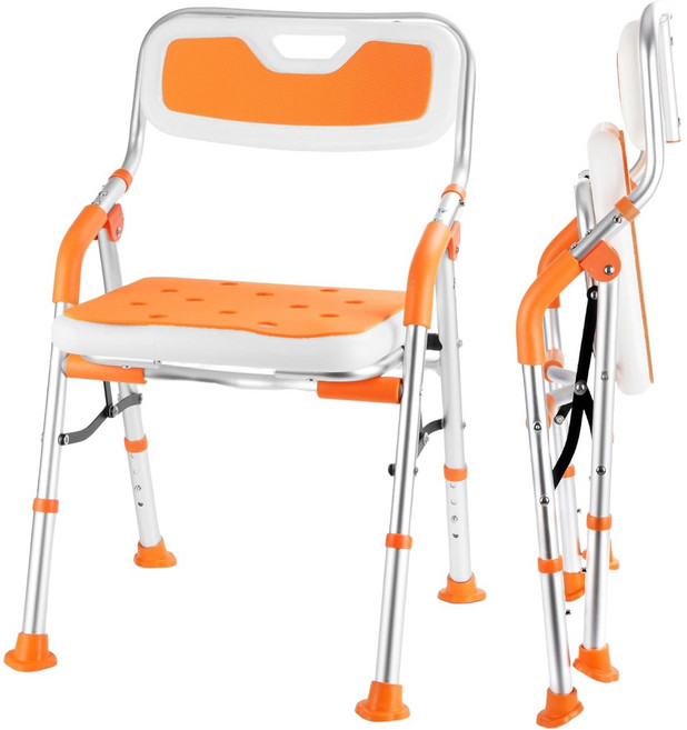 어르신 욕실 환자용 목욕 샤워 의자, 오렌지, 1개
