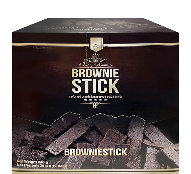 Richly Brownie 布朗尼脆片巧克力餅乾 12入, 240g, 1盒