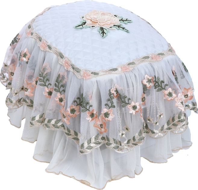 SKANDSALO 밥솥 커버 레이스 에어프라이어덮개 가정용 타원형, 수만 파우더 타원형_밥솥 커버, 1개