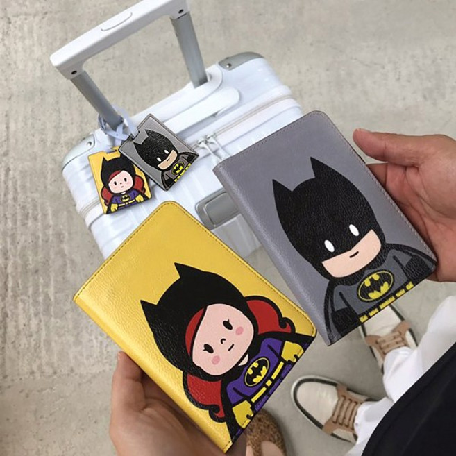 [GOOD BRADEN] 배트맨 커플 여권케이스+네임택 세트 4종