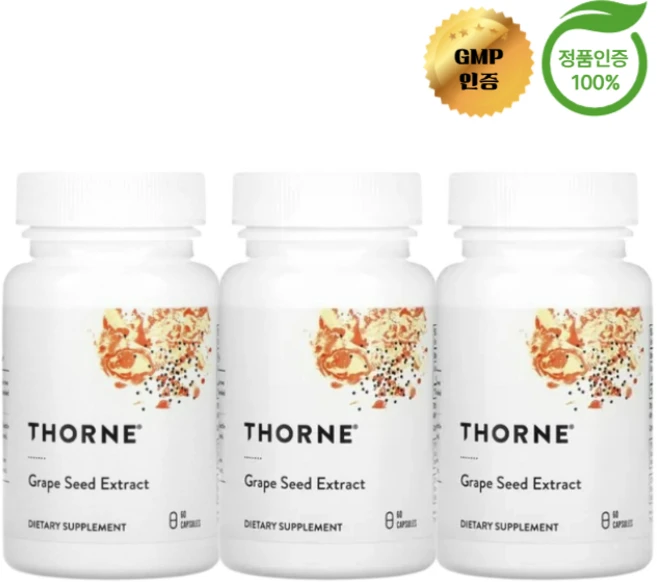 2+1 쏜리서치 포도씨 추출물 100mg 60캡슐, 3개, 60정 - 쿠팡