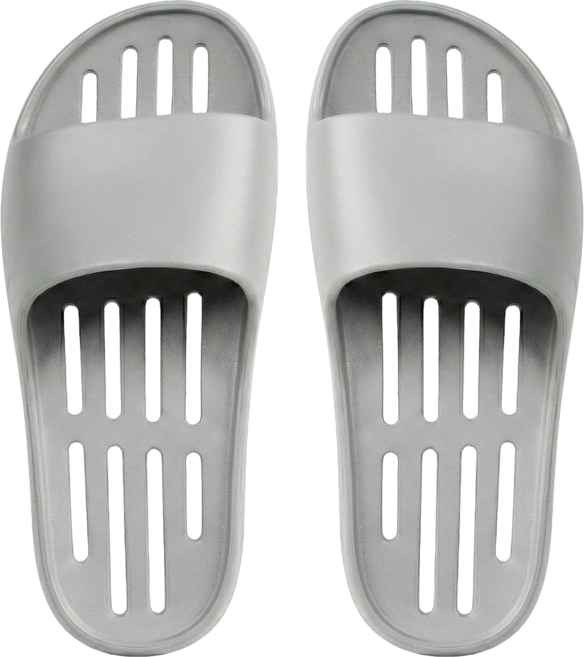 쟈니베어 프리미엄EVA 부드러운 플랫 물빠짐 욕실화, 1개, 소프트 그레이