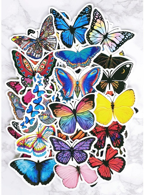 나비스티커 A형 세트 키치 하이틴 폰꾸 다꾸 용품 힙한 노트북 핸드폰 다이어리꾸미기 인스, 1세트