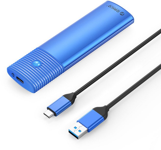오리코 M.2 SATA USB3.2 SSD 외장케이스 PWM2, 푸른색, 1개