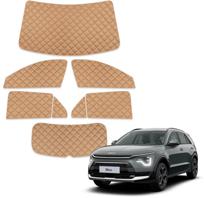 루젠 니로 SG2 차박커튼 캠핑 암막 햇빛가리개, 1세트, 카멜베이지