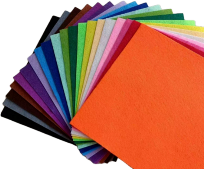 비접착 두꺼운 컬러 부직포 A4 펠트지 세트, 20색, 1세트