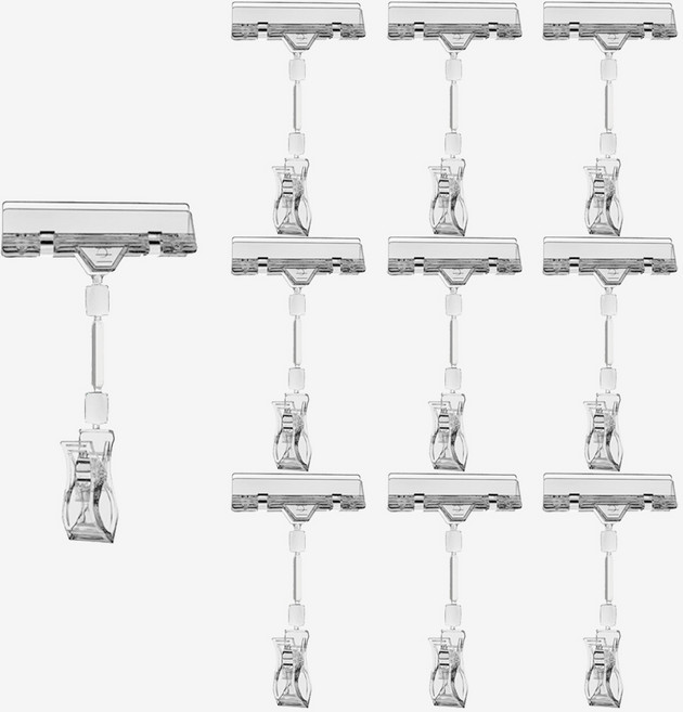 27리빙 돌아가는 회전 POP 가격표 메뉴판 쇼클립 집게 10개